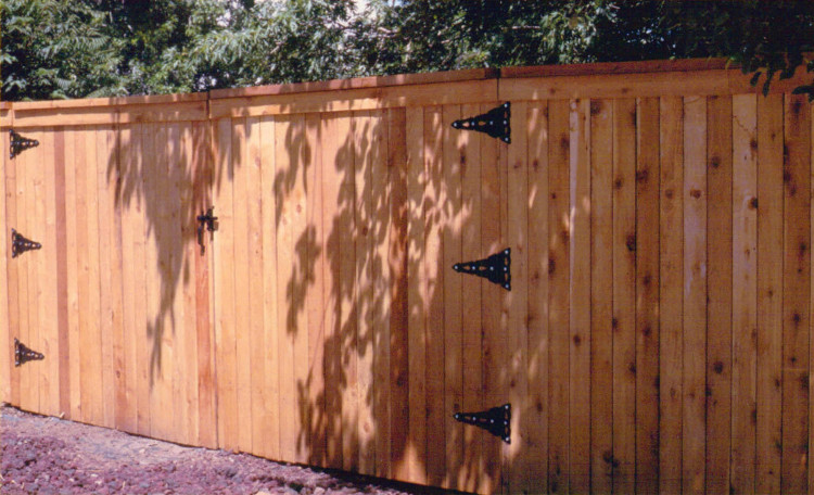 Cedar Double-Drive Gate with Cap and Fascia