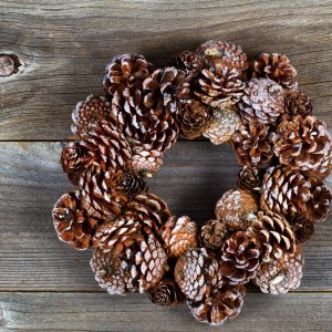 Christmas pinecone wreath