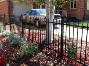 Metal Black Fence on a driveway by Boundary Fence Supply Denver, CO
