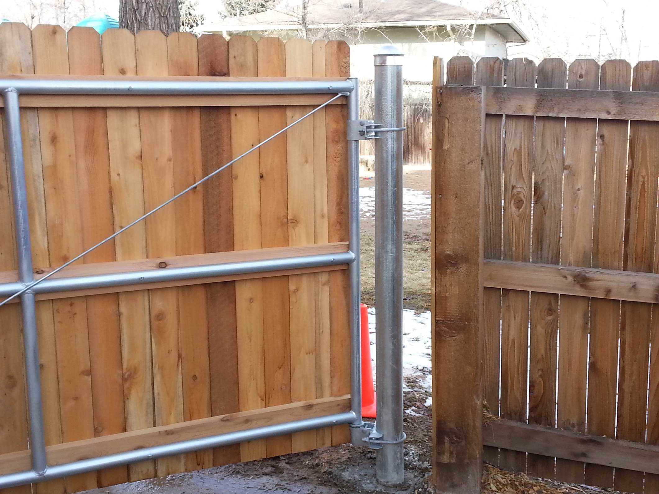 How To Build A Wood Fence Gate With Metal Posts Do This Upgraded Home ...