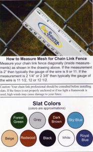 slat colors for your fence