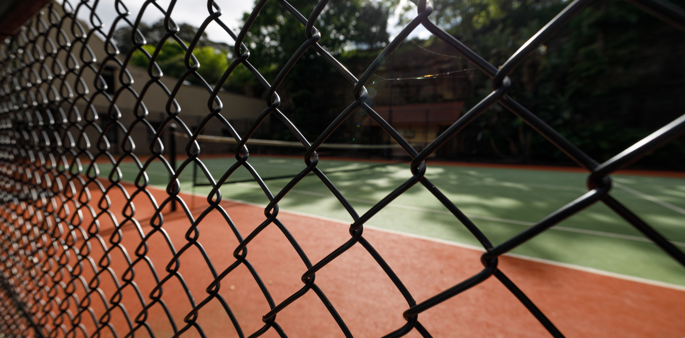 chain link fence for tennis court